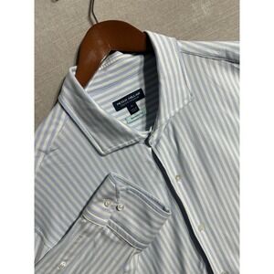 Peter Millar Excursionist Flex Button Up Shirt Men's Size XL Blue Crown Crafted